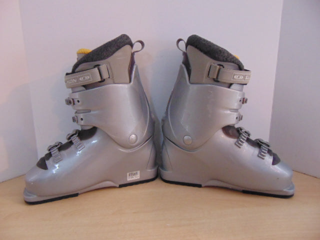 Ski Boots Mondo Size 25.5 Ladies Size 8 295 mm Salomon Sensi Fit Grey Excellent