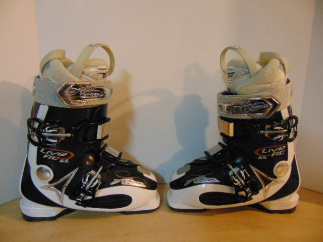 Ski Boots Mondo Size 23.5 Ladies Size 6 279 mm Atomic Live Fit Black White New Demo Model
