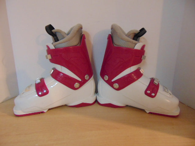 Ski Boots Mondo Size 22.0 Child size 5  275 mm Nordica Lil Bell White Raspberry Excellent