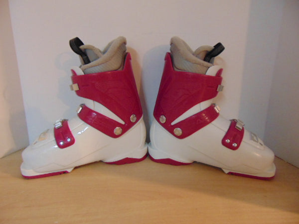 Ski Boots Mondo Size 22.0 Child size 5  275 mm Nordica Lil Bell White Raspberry Excellent