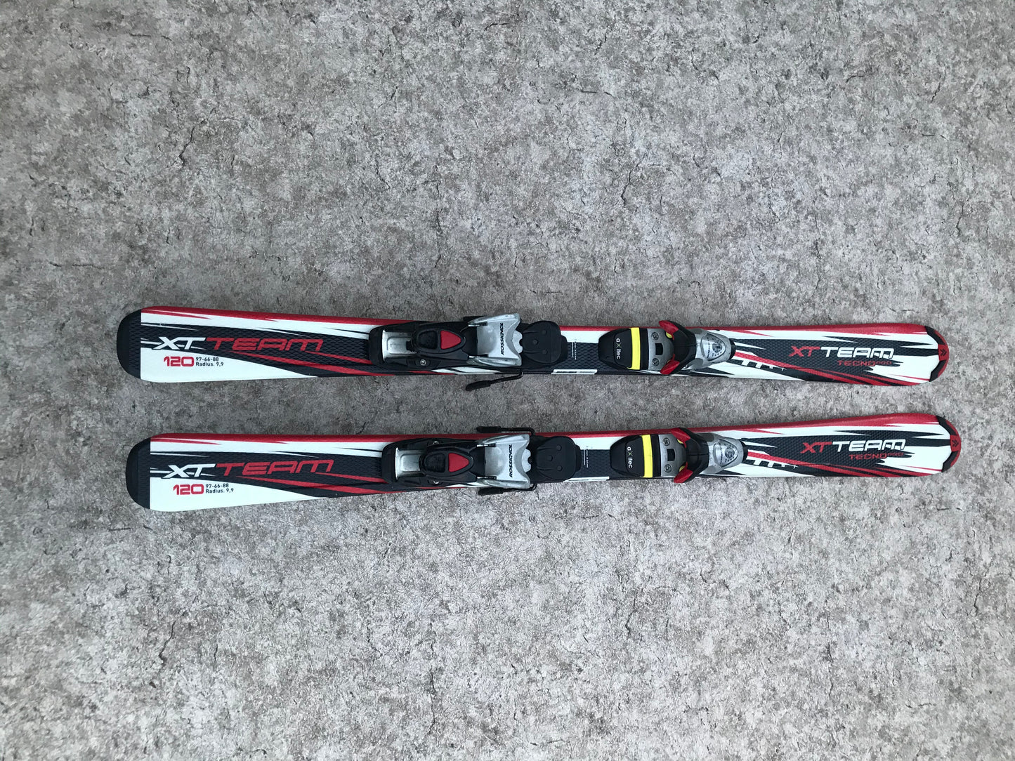 Ski 120 Tecno X Team Parabolic Red Black White With Bindings