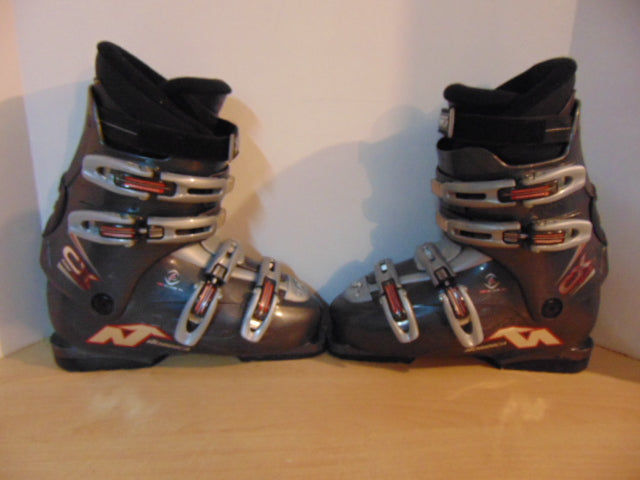 Ski Boots Mondo Size 26.5 Men's Size 8.5 Ladies Size 9.5 305 mm Nordica CX Grey Red Excellent