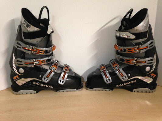 Ski Boots Mondo Size 26.5 Men's Size 8.5 Ladies Size 9.5 307 mm Salomon Perform Black Grey Bronze New Demo Model
