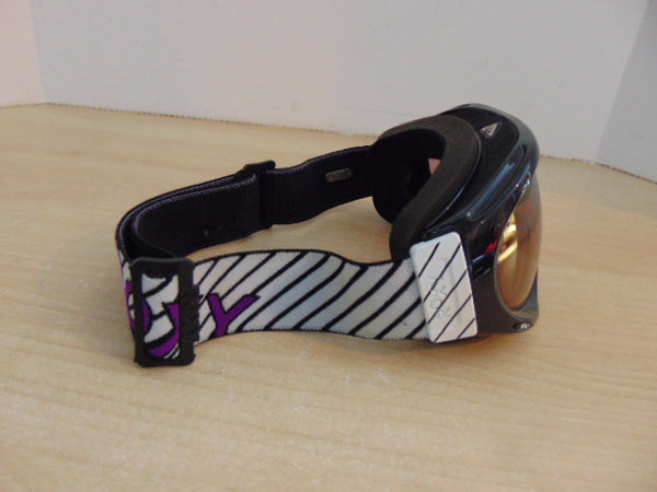 Ski Goggles Adult Size Roxy Purple  Black With Mirrored Lenses As New
