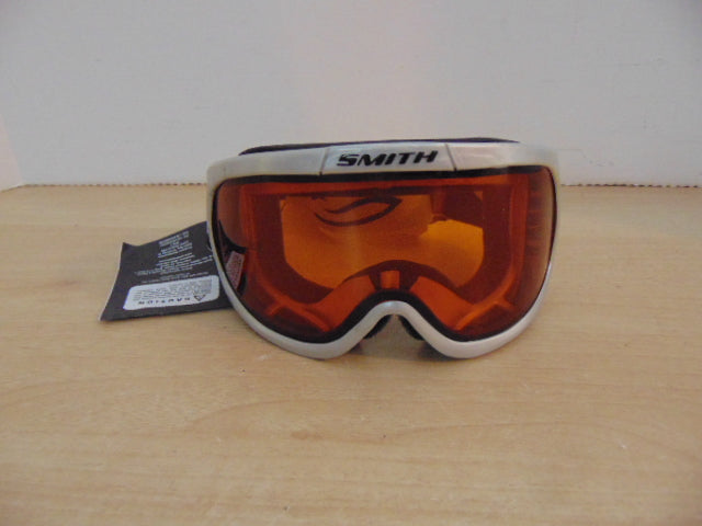 Ski Goggles Adult Size Small Smith Black Grey Orange Lenses New With Tags
