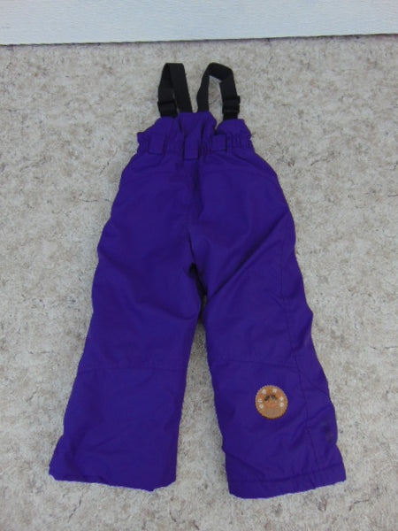 Snow Pants Child Size 4 Etirel Purple With Bib