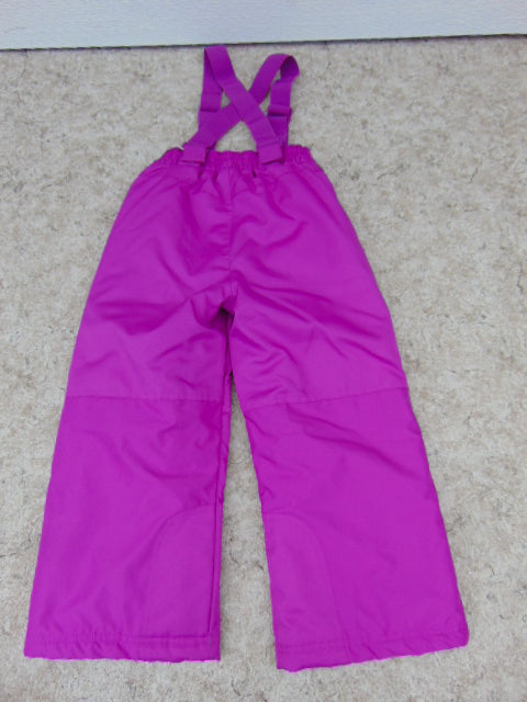 Snow Pants Child Size 7-8 Fushia Purple With Straps Fleece Lined Snowboarding New Demo Model