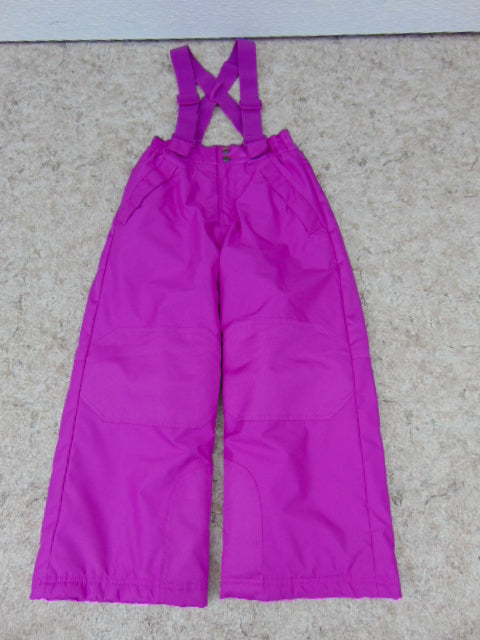 Snow Pants Child Size 7-8 Fushia Purple With Straps Fleece Lined Snowboarding New Demo Model