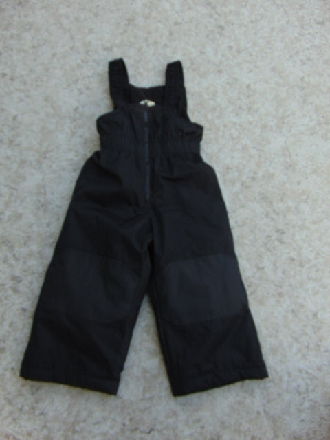 Snow Pants Child Size 2 Fleece Lined With Bib New Demo Black
