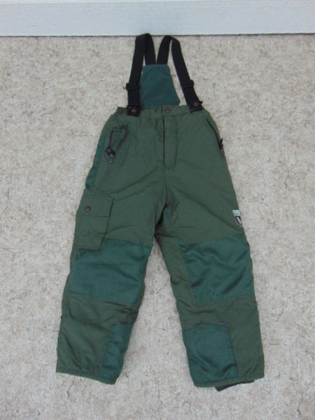 Snow Pants Child Size 6 Pinzel With Removeable Straps Hunter Green