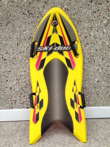 Snow Sled Ski Doo Foam Racing Sled Child Size 4-12 Excellent As New Yellow Multi