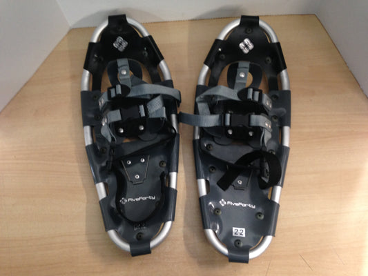 Snowshoes Adult Size 22 75-190 Lb Fiveforty Black Grey As New