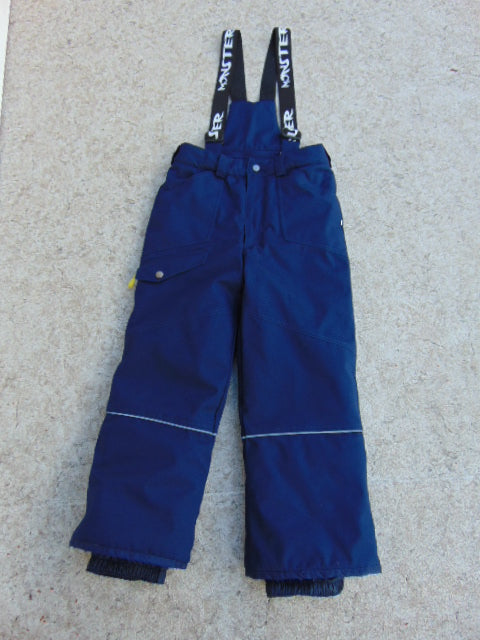 Snow Pants Child Size 8 Monster Marine Blue With Removable Straps Snowboarding New Demo Model