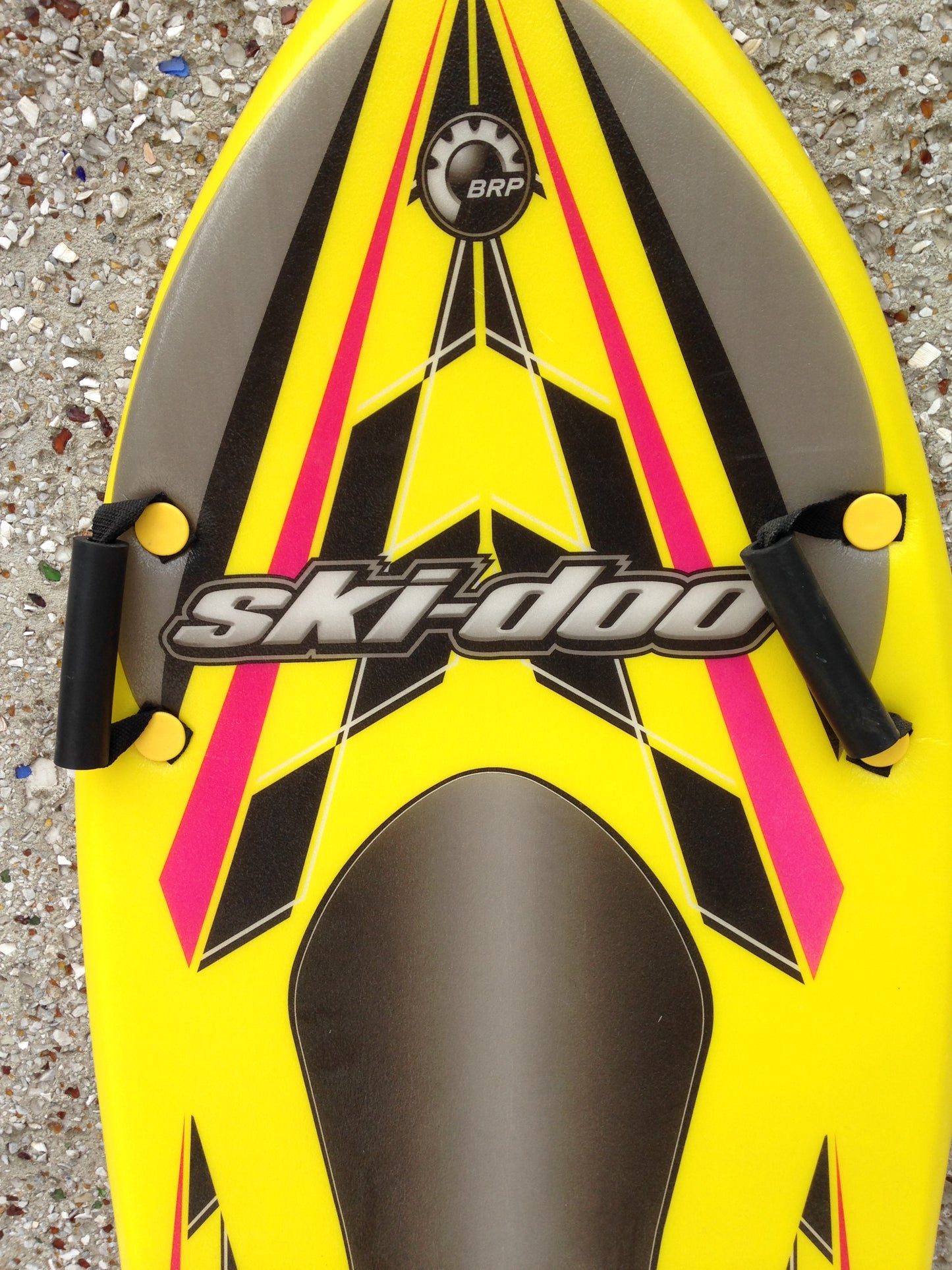 Snow Sled Ski Doo Foam Racing Sled Child Size 4-12 Excellent As New Yellow Multi