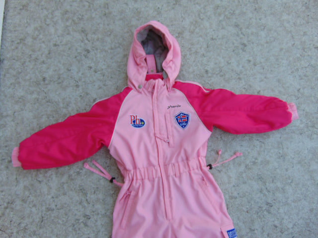 Snowsuit Child Size 6-7 Phenix Ski Gear Fushia Pink Made In Europe 1 pc Excellent