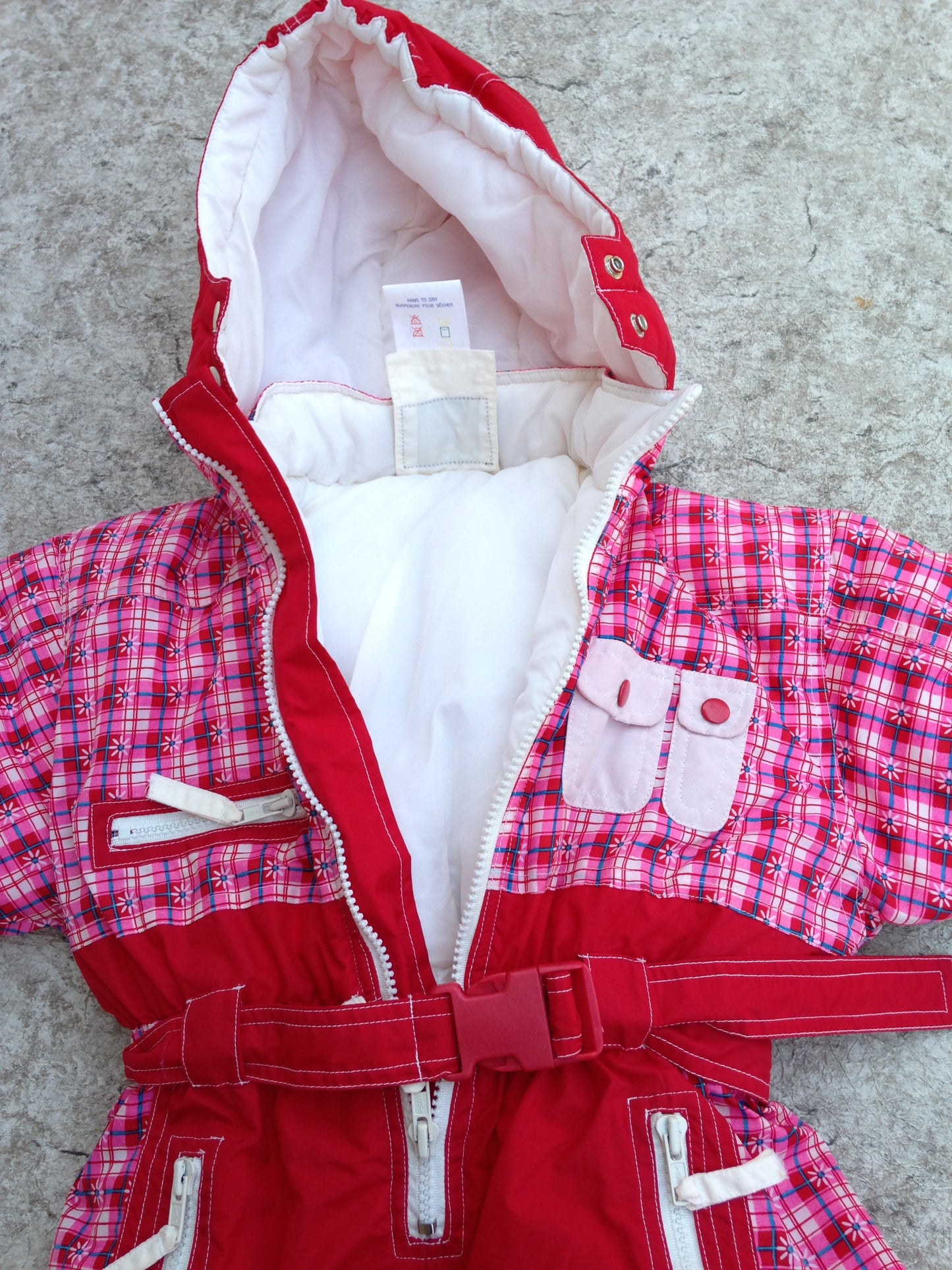 Snowsuit Child Size 3X Pink White 1 pc