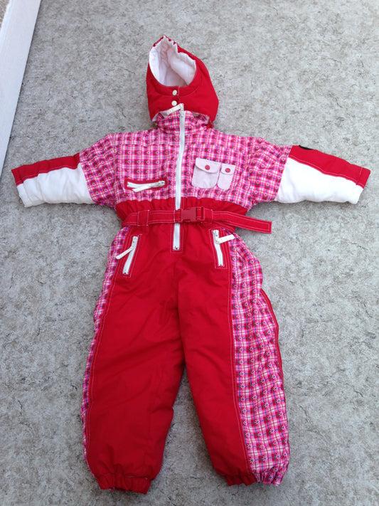 Snowsuit Child Size 3X Pink White 1 pc