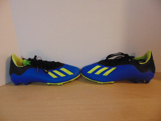 Soccer Shoes Cleats Men's Size 7 Adidas Blue Black Yellow Slipper Foot