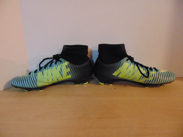 Soccer Shoes Cleats Men’s Size 6 Nike Mercurial Blue Black Yellow Slipper Foot Minor Marks