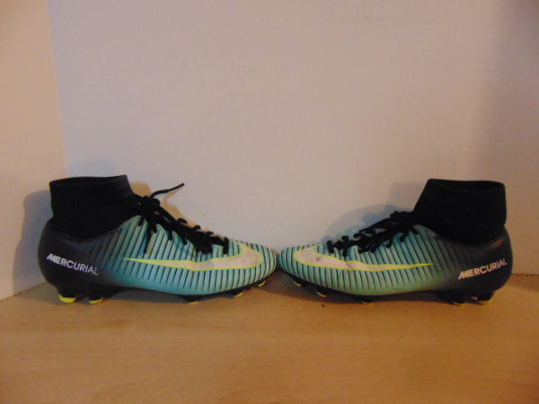 Soccer Shoes Cleats Men’s Size 6 Nike Mercurial Blue Black Yellow Slipper Foot Minor Marks