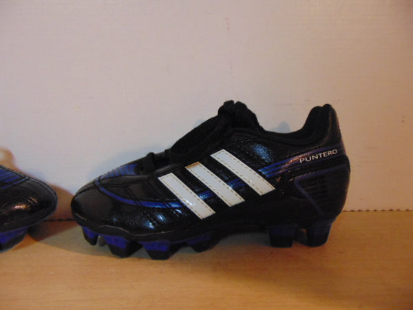 Soccer Shoes Cleats Child Size 10 Toddler Adidas Puntero Blue Black White  As New