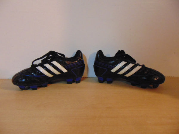 Soccer Shoes Cleats Child Size 10 Toddler Adidas Puntero Blue Black White  As New