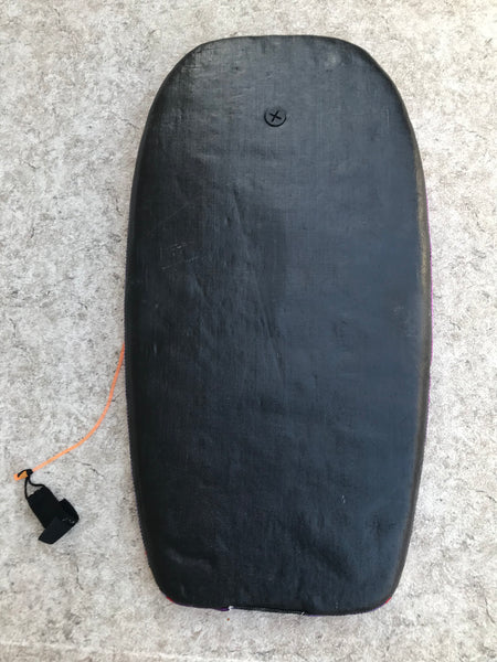 Surf Bodyboard Skim Boogie Board Aeriel Purple Orange Fish With Tow Rope 37 x 19 inch