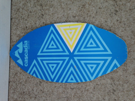 Surf SkimBoard Cascadia Boards Blue Wood Fantastic Quality 40 x 20 inch Minor Wear