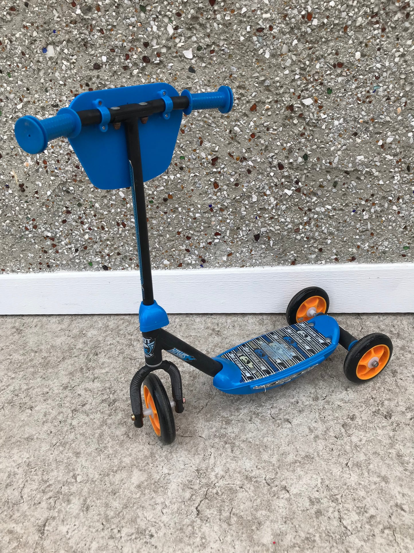 Scooter Child Size 4-7 Speed Racer 3 Wheels Blue Excellent
