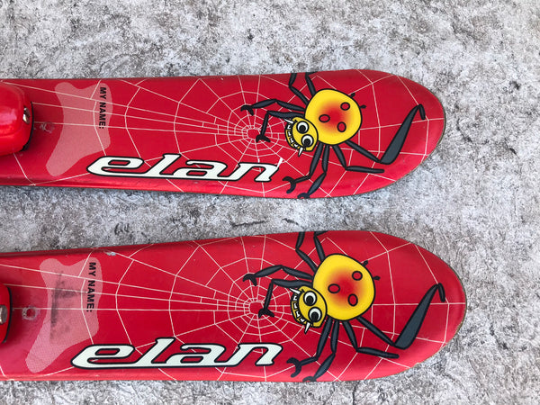 Ski 080 Elan Spider Red Black Parabolic With Bindings