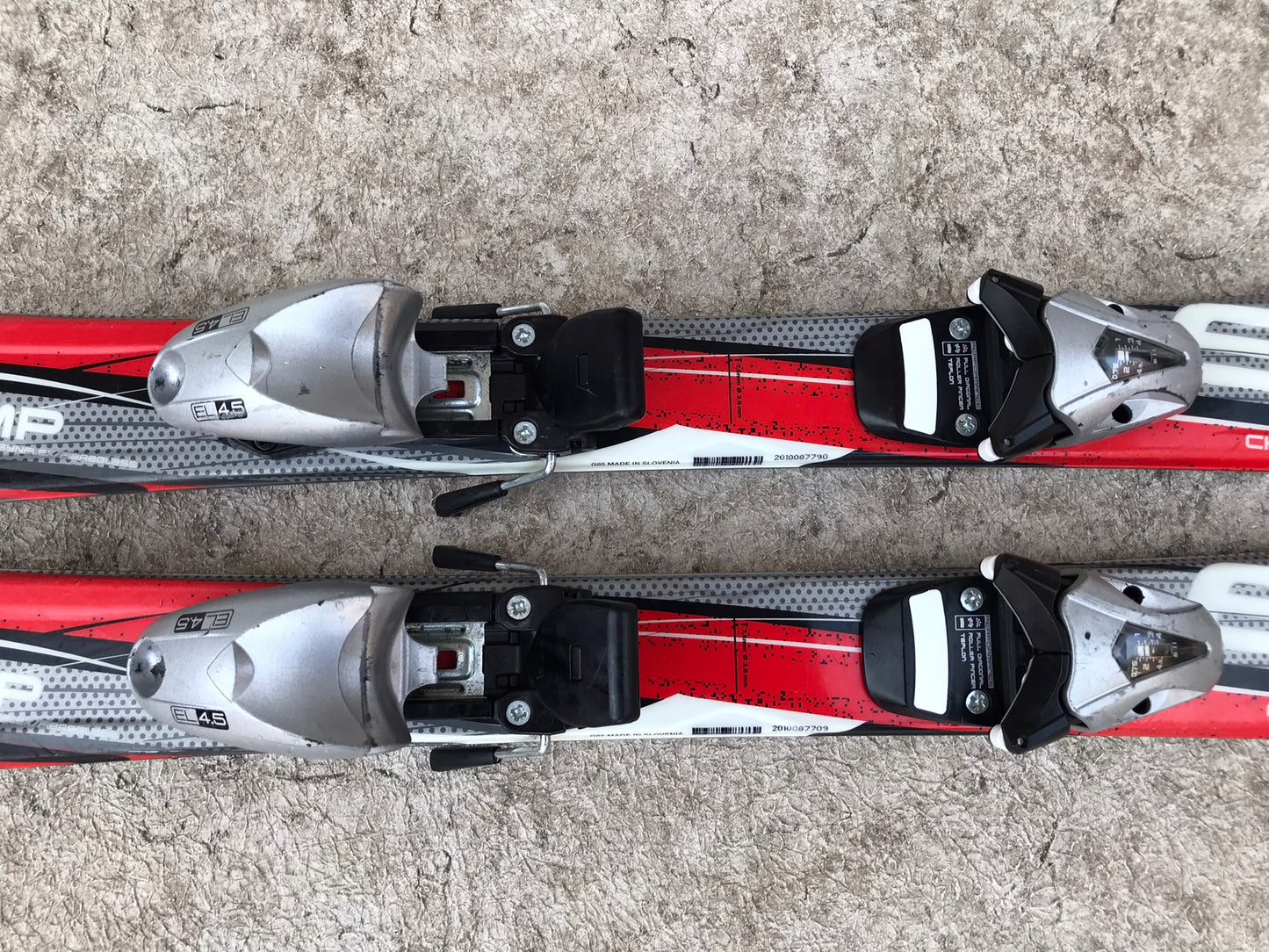 Ski 110 Elan Black Grey Red Parabolic With Bindings