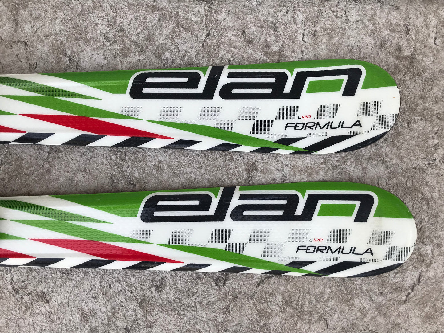 Ski 120 Elan Formula Race Green Red White  Parabolic With Bindings