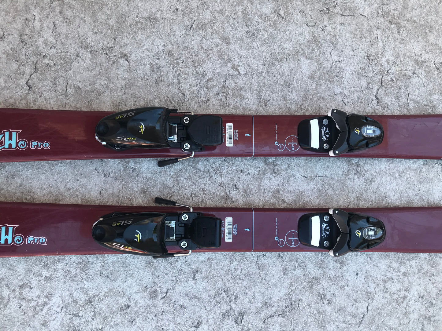 Ski 128 Rossignol Scratch Pro Blue Brick Red Twin Tipped Parabolic With Bindings