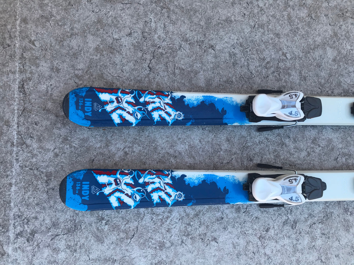 Ski 136 K-2 Indy Blue White Parabolic With Bindings