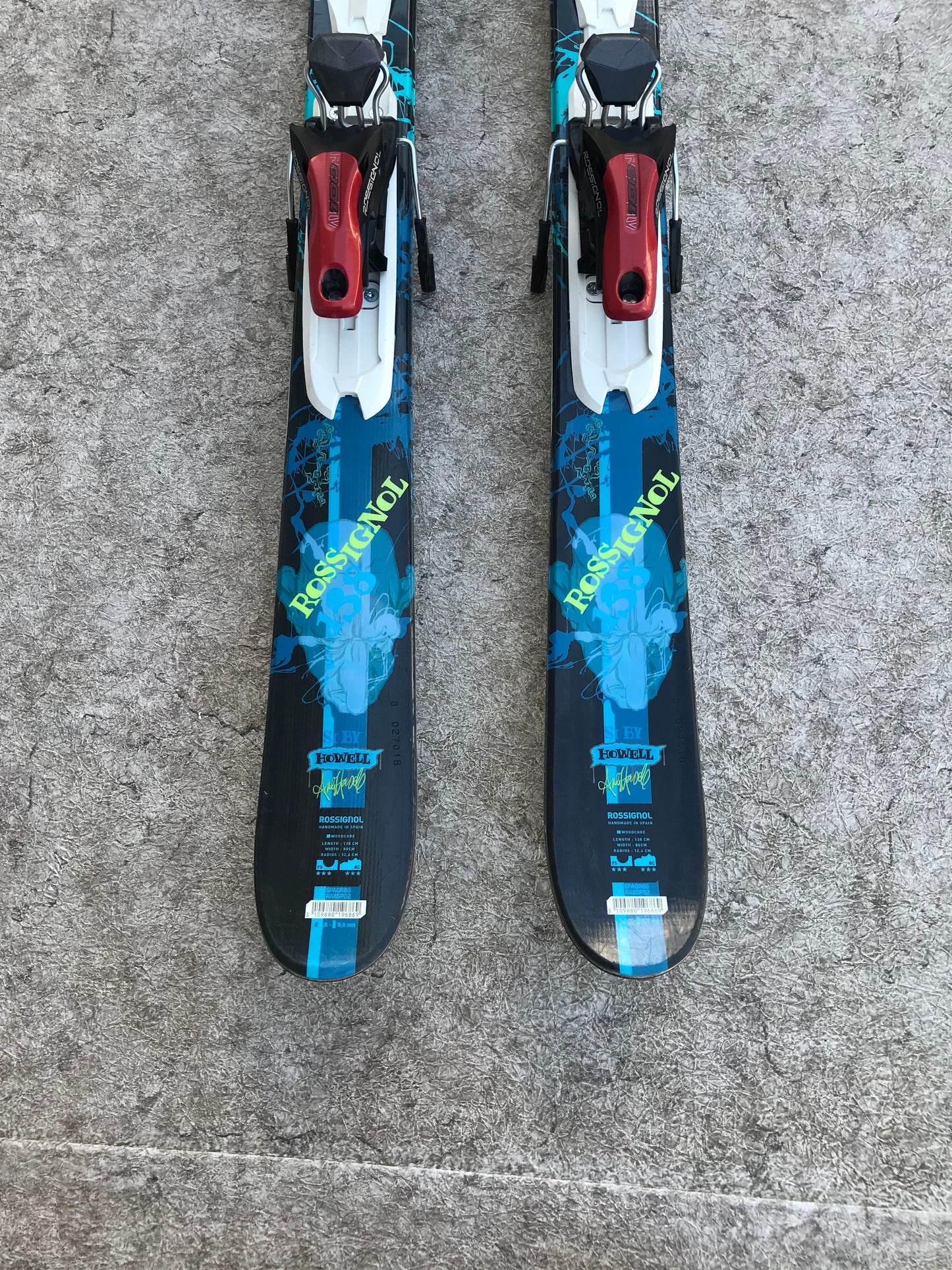 Ski 137 Rossignol Double Twin Tipped Parabolic Blue Fantastic Quality with Bindings