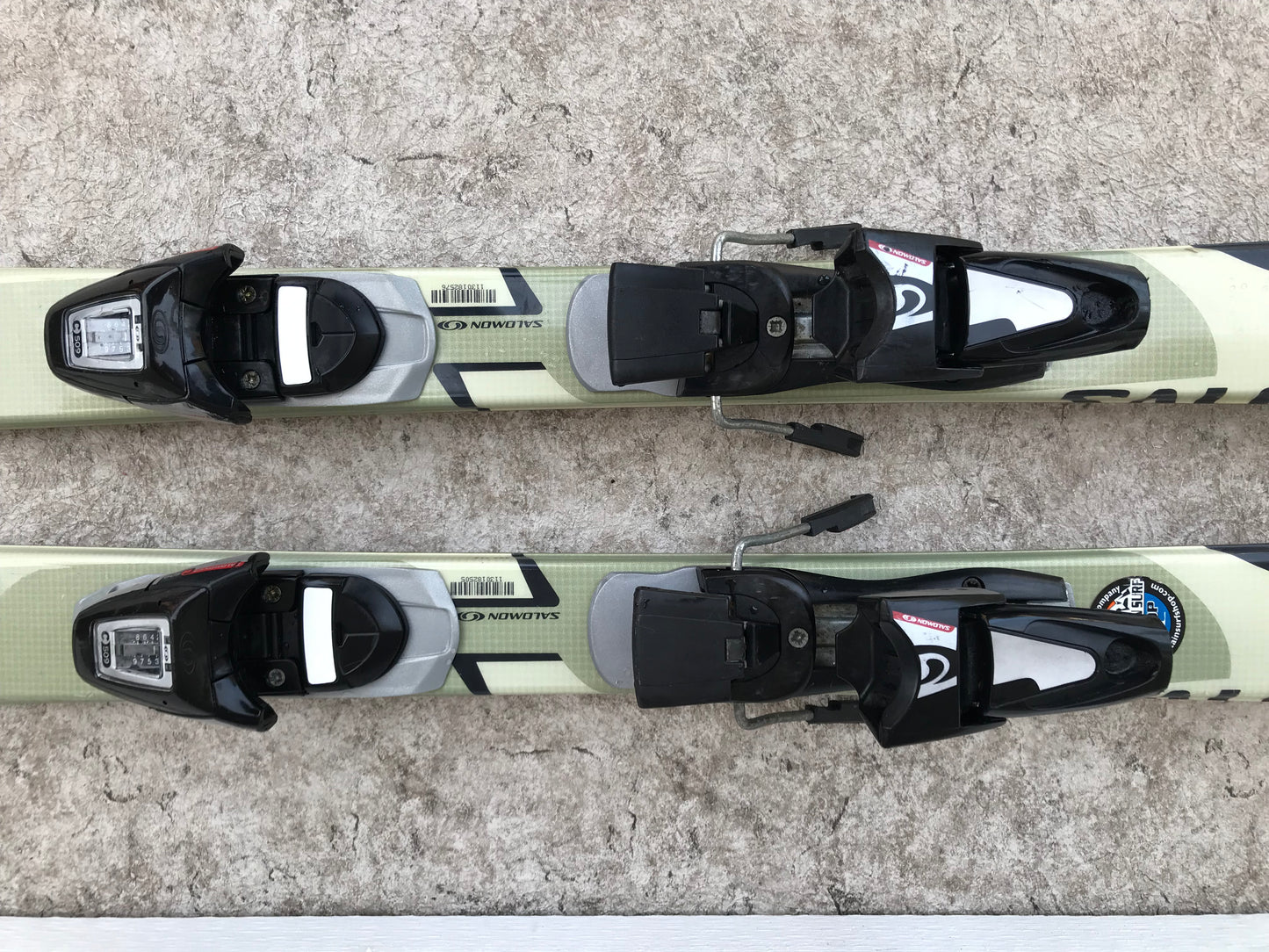 Ski 145 Salomon Twin Tip Sage Black Parabolic With Bindings