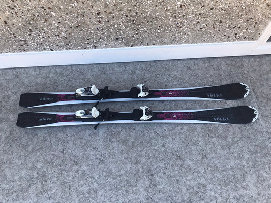 Ski 147 Volki Adora Parabolic With Bindings White Pink Black