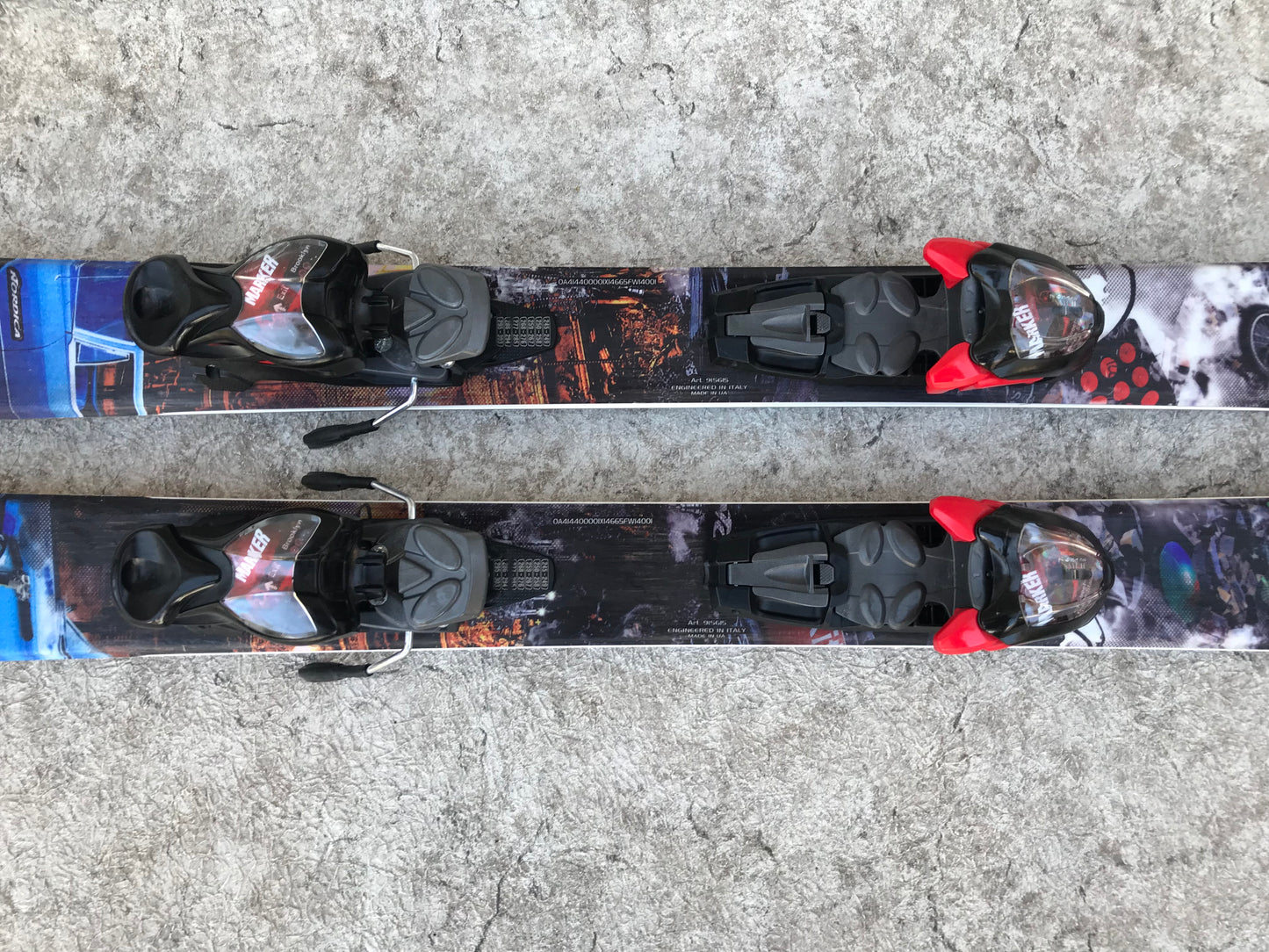 Ski 148 Nordica Red Racers Cars Red Grey Black Twin Tip  Parabolic With Bindings