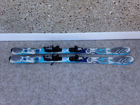 Ski 149 K-2 Super Mystic Parabolic Blue Multi With Bindings Excellent
