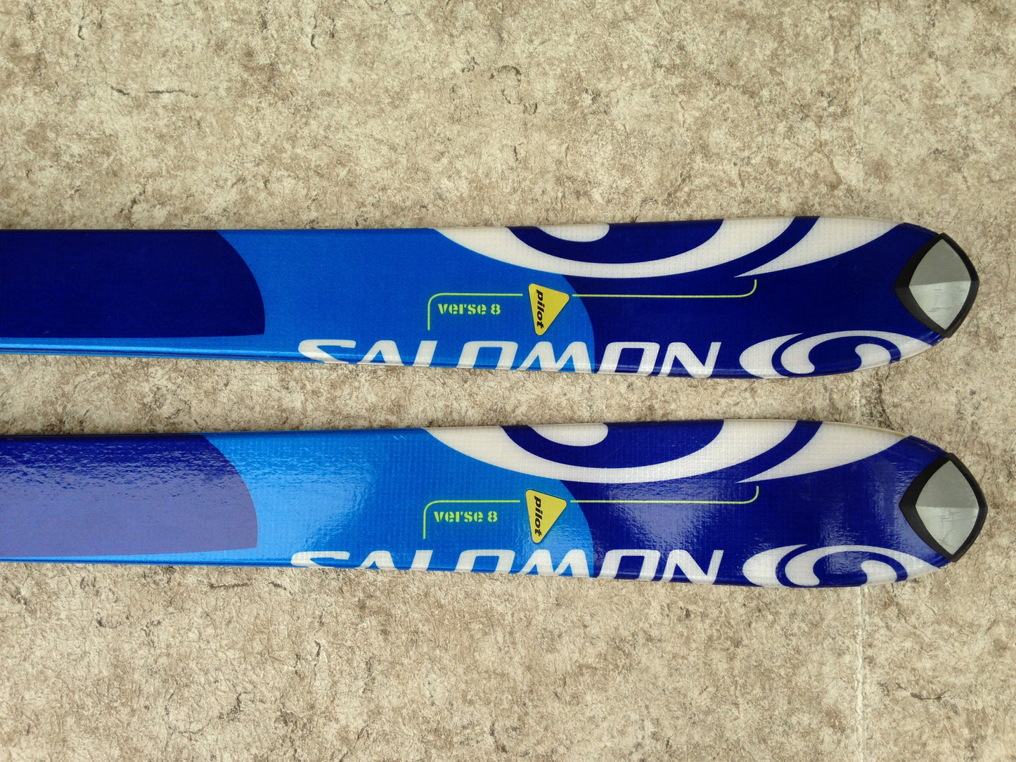 Ski 150 Salomon Blue White Parabolic With Bindings As New