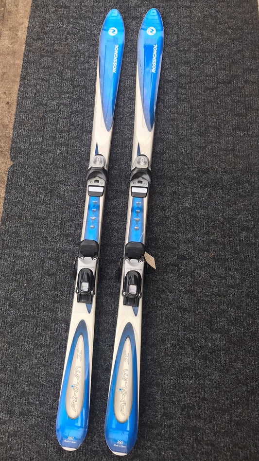 Ski 160 Rossignol Blue Silver With Bindings Excellent