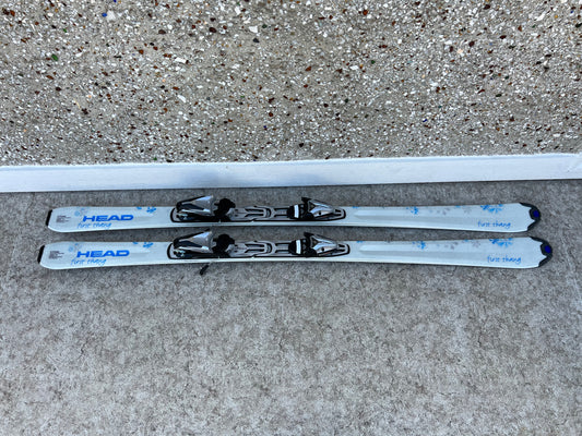 Ski 163 Head First Thing Parabolic Blue Silver Snow Flakes As New With Bindings