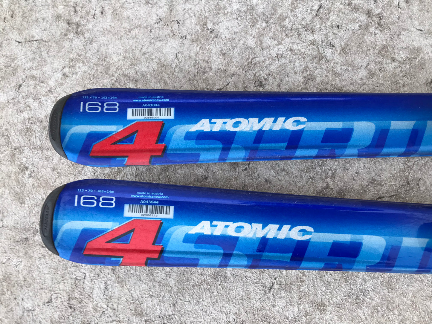 Ski 168 Atomic Parabolic With Bindings Blue Excellent