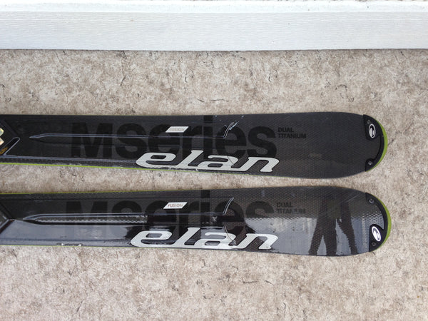 Ski 168 Elan Fushion Black Green Parabolic With Bindings Excellent