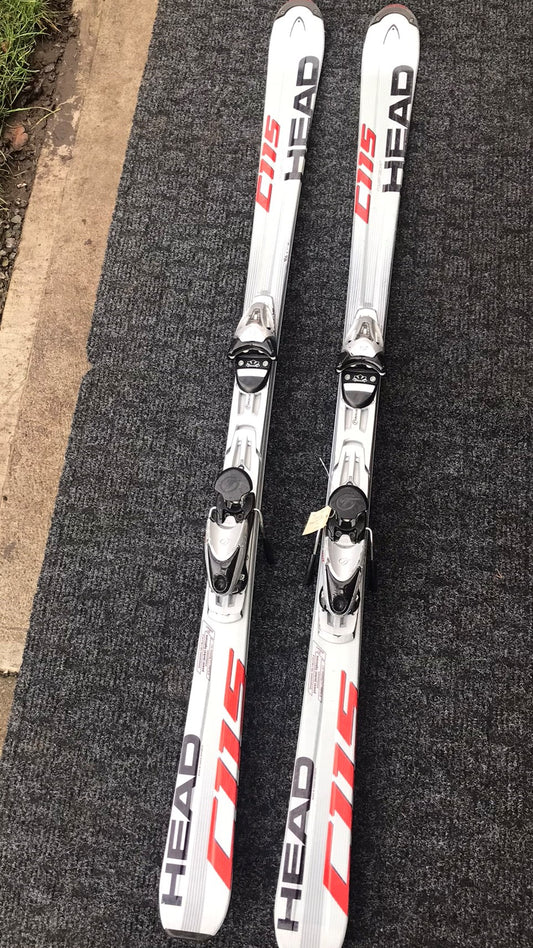Ski 170 Head Grey Red Black Parabolic With Binding Needing Good Wax