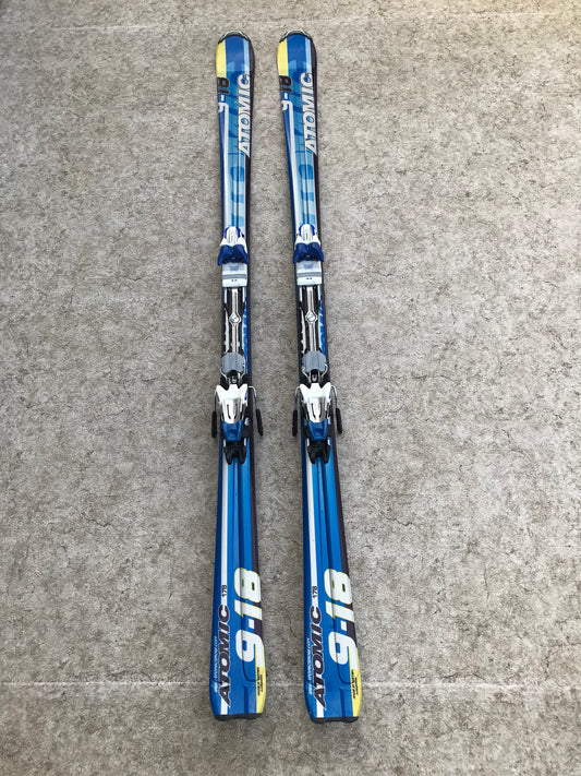 Ski 178 Atomic Blue Silver Black Parabolic With Bindings Excellent