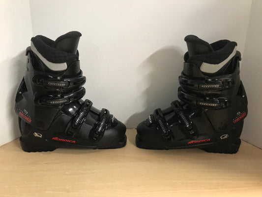 Ski Boots Mondo Size 25.0 Mens Size 7  Ladies Size 8 290 mm Nordica Black Red Excellent