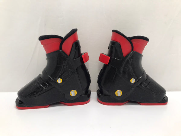 Ski Boots Mondo Size 15.5 Child Size 8.5 15.5  mm Nordica Black Red Some Scratches