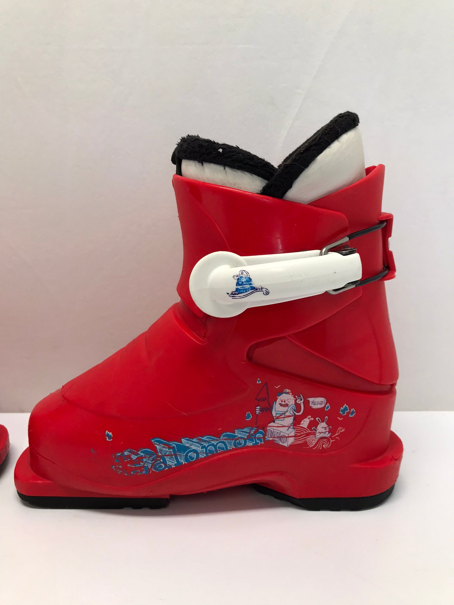 Ski Boots Mondo Size 17.5 Child Size 11.5 223 mm Salomon Red White