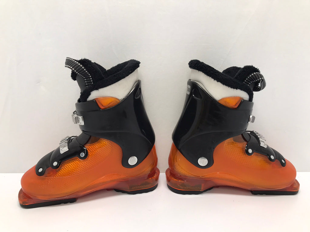 Ski Boots Mondo Size 19.0 Child Size 13.5 240 mm Salomon Orange and Bl